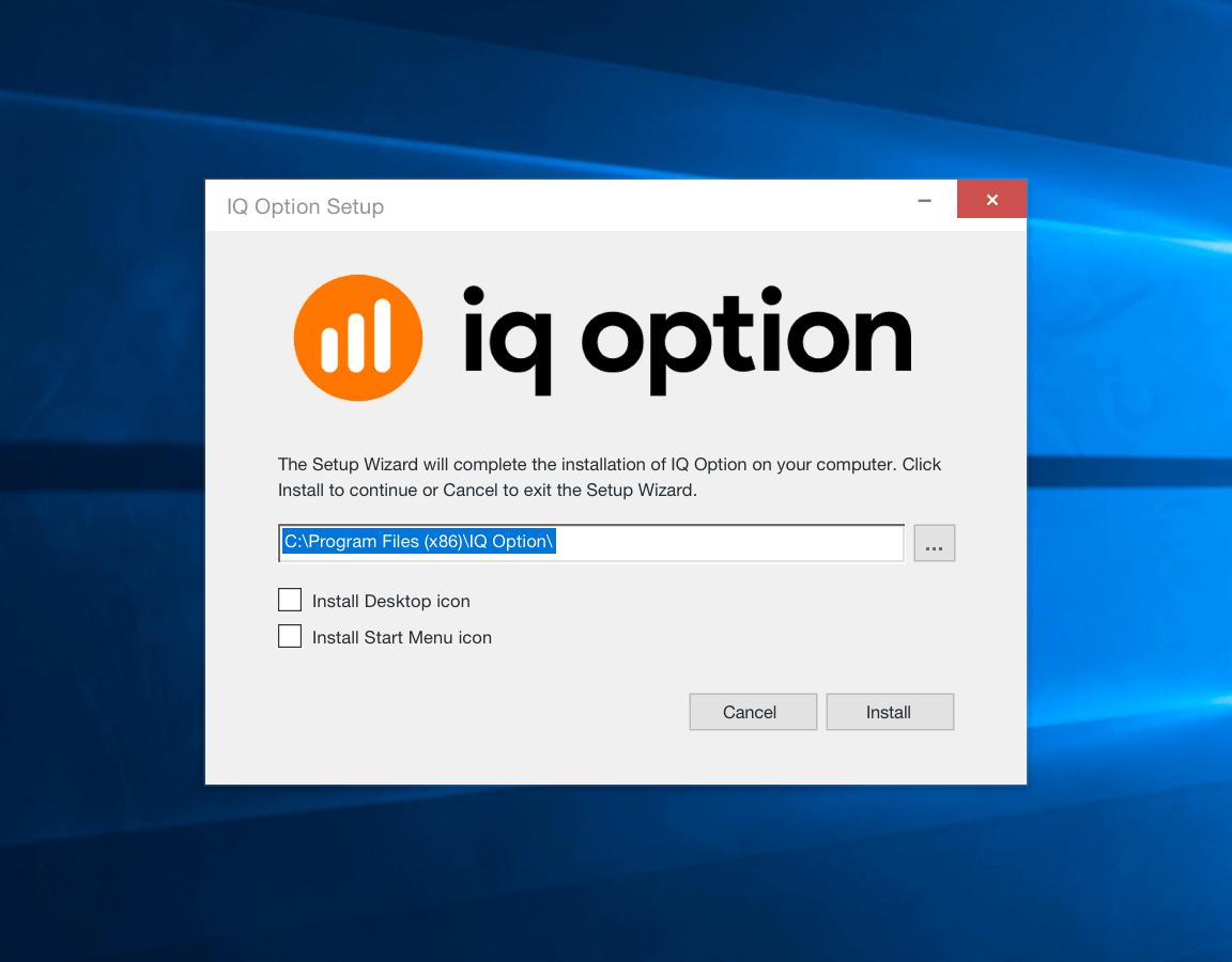 Installing application for Windows OS
